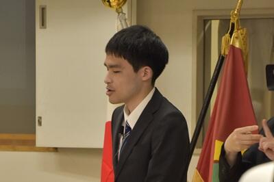 保健科学部代表の謝辞を務めた網本さん