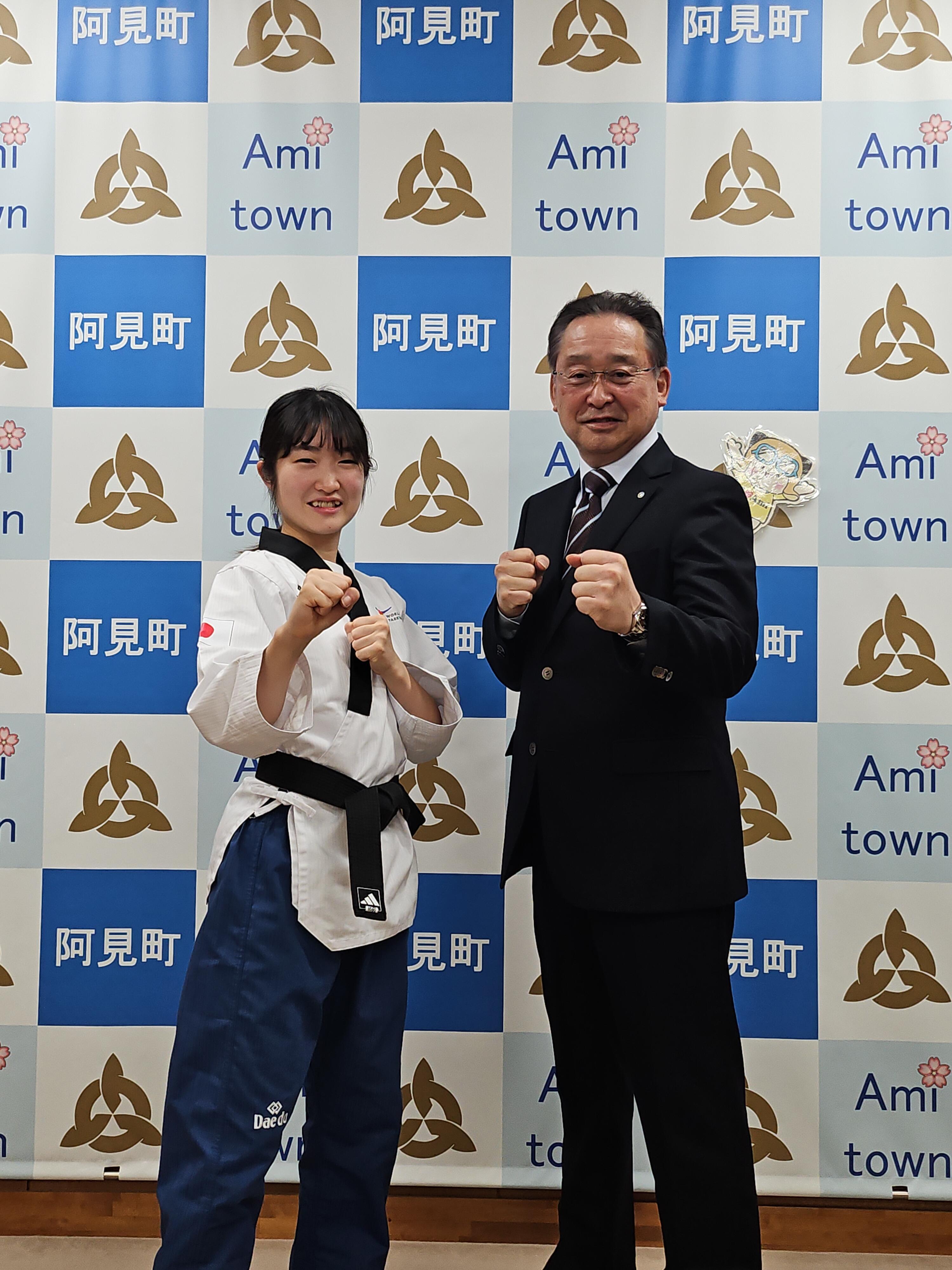 千葉町長との記念写真